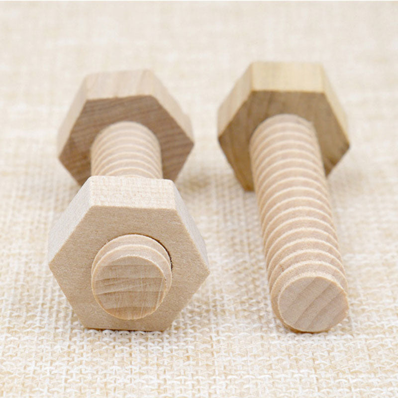 Zabawka drewniana w kształcie śrubek - Miziu.pl