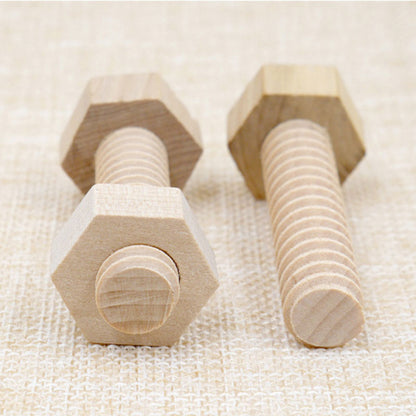 Zabawka drewniana w kształcie śrubek - Miziu.pl