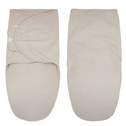 Otulacz niemowlęcy w jednolitym kolorze z czapeczką Beżowy