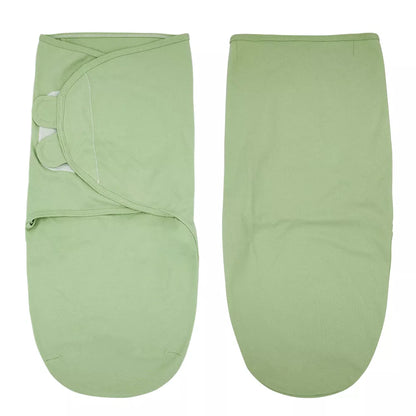 Otulacz niemowlęcy w jednolitym kolorze z czapeczką Zielony