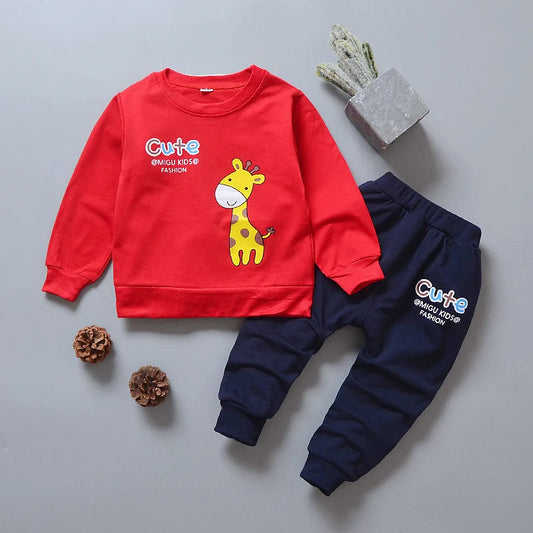 Komplet chłopięcy z bluzą typu crewneck Komplet chłopięcy z bluzą typu crewneck