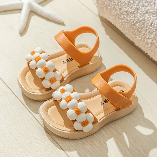 Buty dziewczęce sandałki z kwiatkami Buty dziewczęce sandałki z kwiatkami
