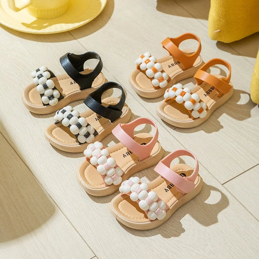 Buty dziewczęce sandałki z kwiatkami Buty dziewczęce sandałki z kwiatkami