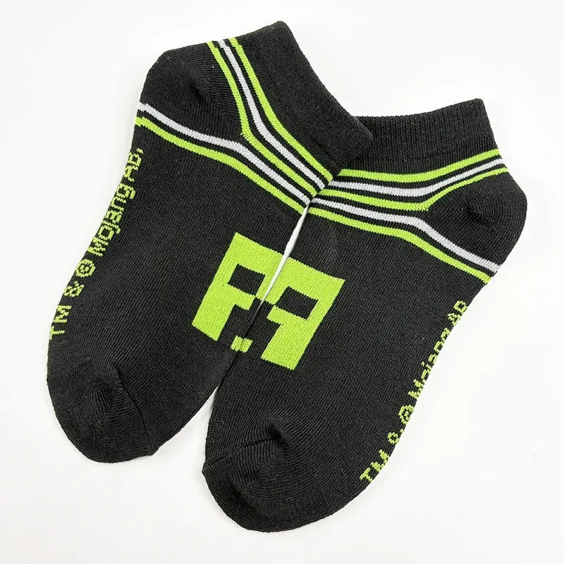 Chłopięce skarpetki stopki Minecraft Creeper TNT Zielony 5-8 lat