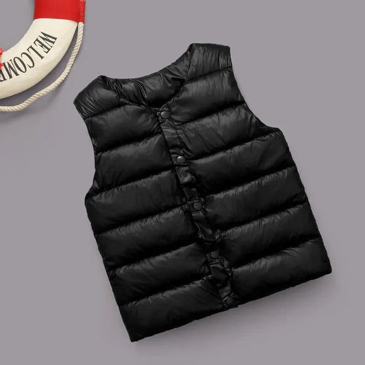 Puchowy bezrękawnik dziewczęcy Puchowy bezrękawnik dziewczęcy