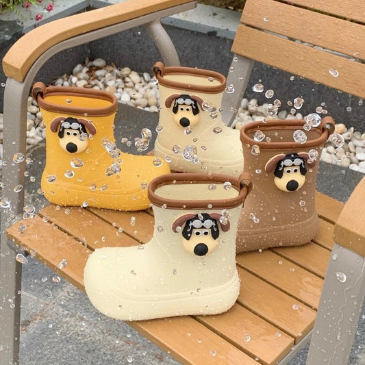 Kalosze dziecięce z wysoką podeszwą i pieskiem Kalosze dziecięce z wysoką podeszwą i pieskiem