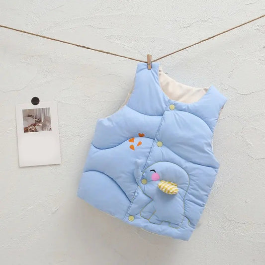 Bezrękawnik chłopięcy ze słonikiem Bezrękawnik chłopięcy ze słonikiem Niebieski