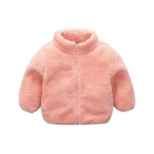 Śliczna pluszowa kurteczka Śliczna pluszowa kurteczka Różowy