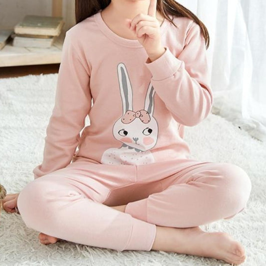 Piżamka dziewczęca z długim rękawkiem Piżamka dziewczęca z długim rękawkiem Króliczek