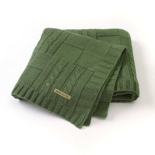 Miękki kocyk dzianinowy Miękki kocyk dzianinowy Zielony