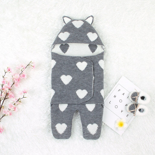 Śpiworek do spania w serduszka Śpiworek do spania w serduszka Szary