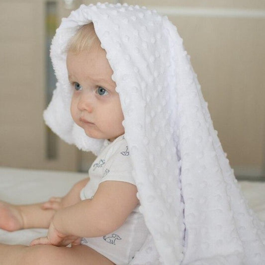 Kocyk minky 100 cm x 75 cm w 6 kolorach Kocyk minky 100 cm x 75 cm w 6 kolorach Biały 100x75cm