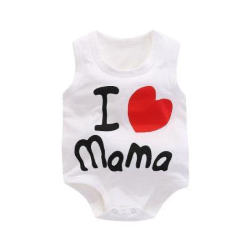 Bawełniane body niemowlęce z napisem "I LOVE MAMA" Napis 1