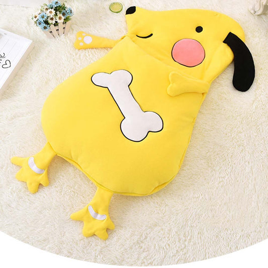 Śpiworek do spania w kształcie psa Śpiworek do spania w kształcie psa Żółty