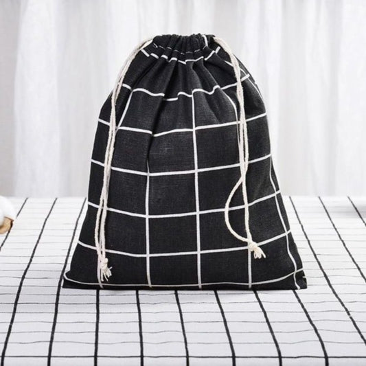 Worek bawełniany w kratkę 14:365458#BlackM