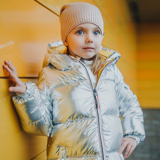 Błyszcząca kurtka puchowa na zimę Błyszcząca kurtka puchowa na zimę