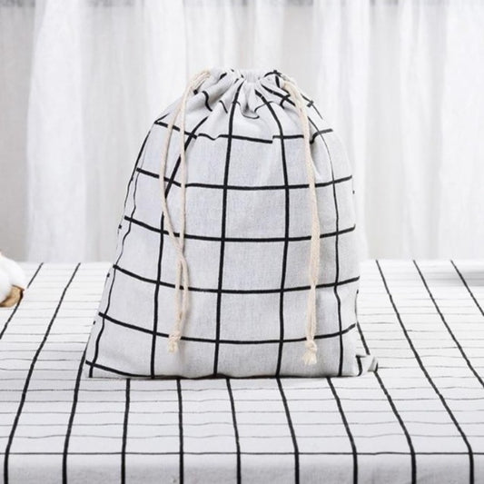 Worek bawełniany w kratkę Worek bawełniany w kratkę