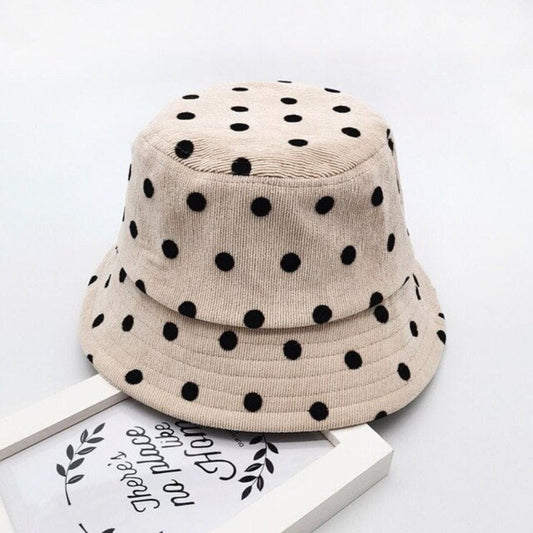 Niemowlęcy kapelusz w groszki Kremowa w groszki