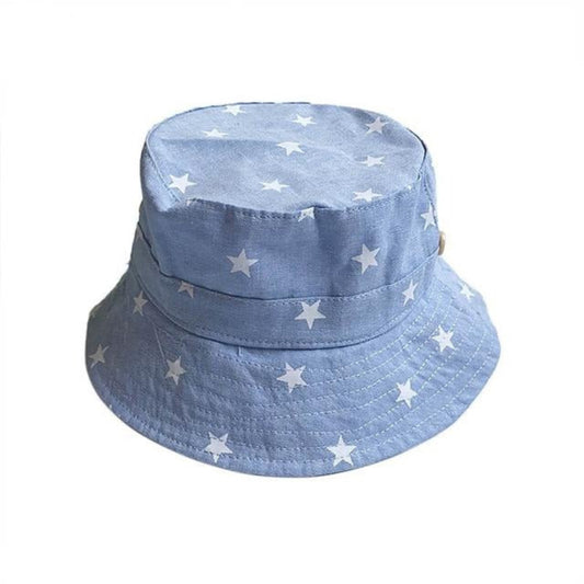 Jeansowy kapelusz niemowlęcy w gwiazdki