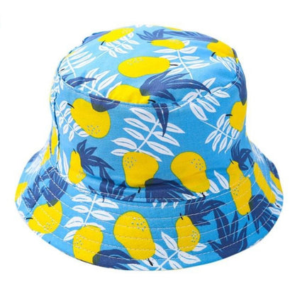 Kapelusz niemowlęcy w owocowe wzorki Niebieska w owoce