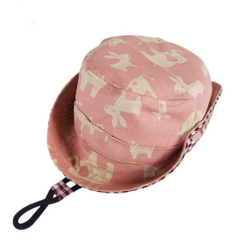 Kapelusz niemowlęcy w słoniki Różowa w słoniki