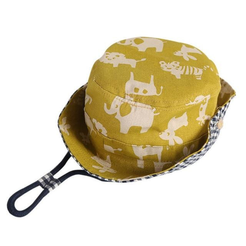 Kapelusz niemowlęcy w słoniki Żółta w słoniki