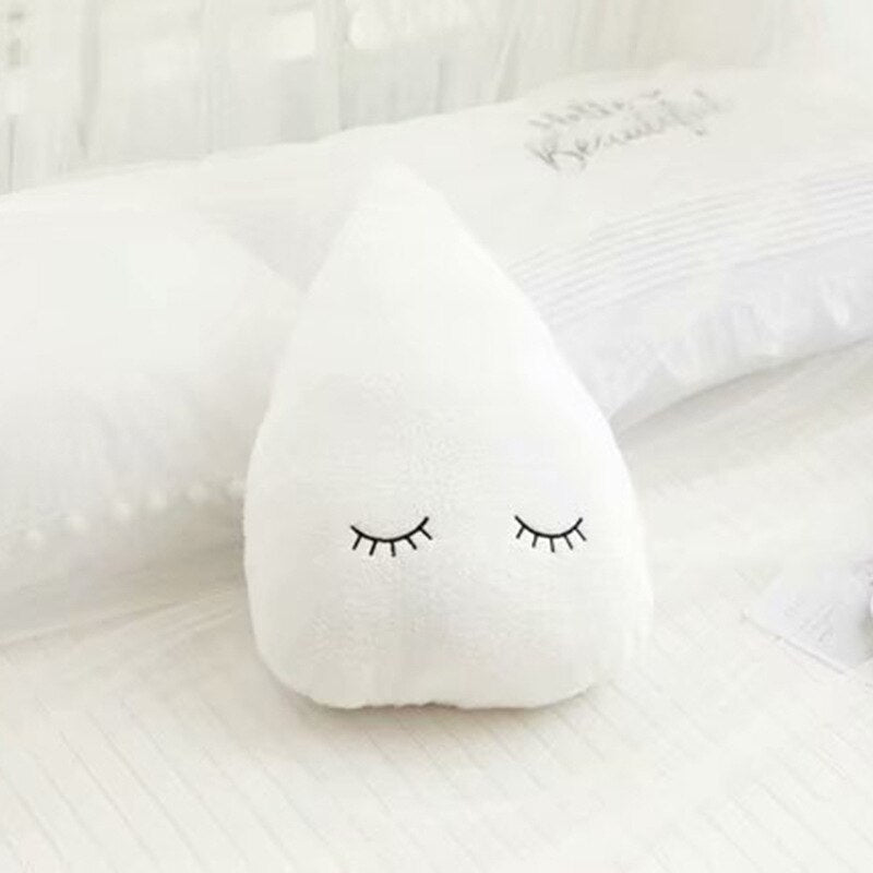 Miękka poduszka dekoracyjna w kształcie kropelki wody Biała kropla