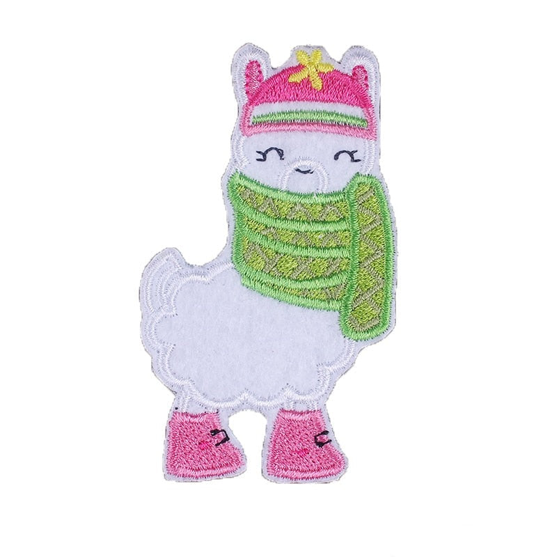 Naprasowanka na ubranka z motywem alpaki Biały