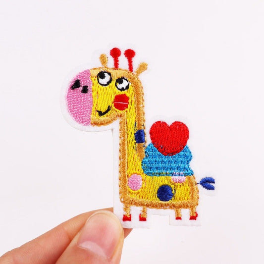 Naprasowanka na ubranka z motywem żyrafy Pomarańczowy