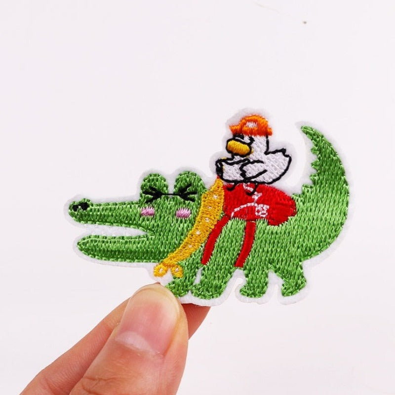 Naprasowanka na ubranka z motywem krokodyla Zielony