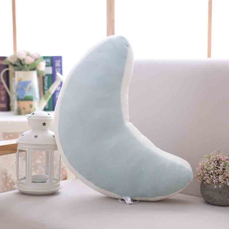 Miękka poduszka dekoracyjna w kształcie księżyca Księżyc miętowy (45x20 cm)