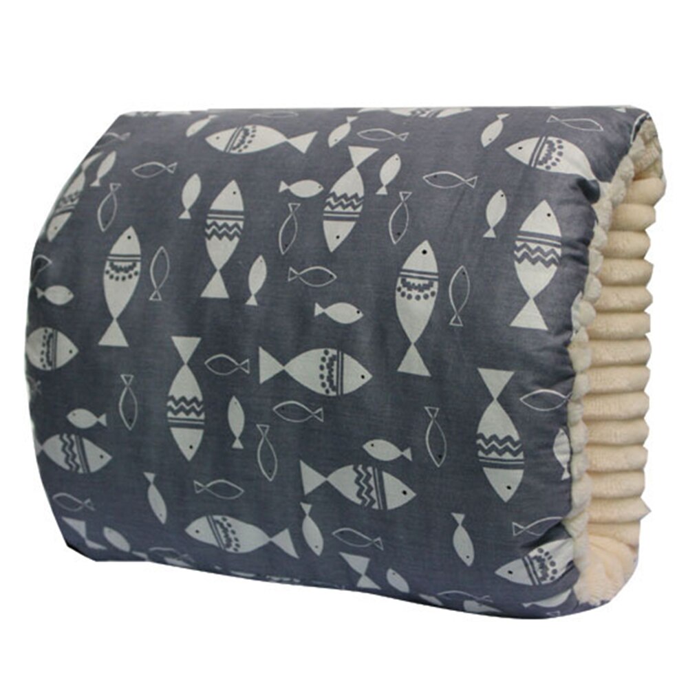 Szara poduszka do karmienia na rękę w rybki Ciemno szary