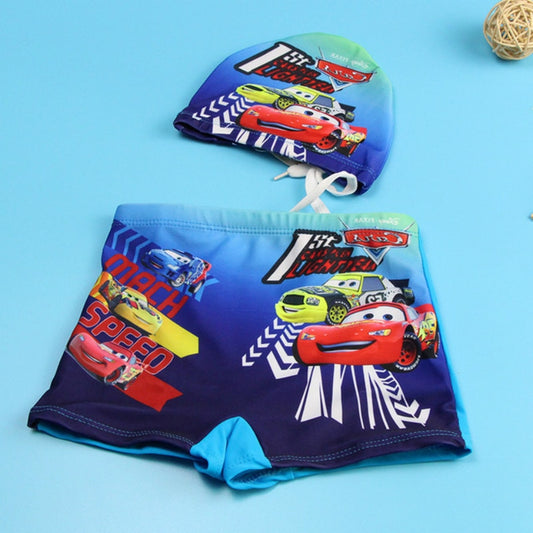 Spodenki do pływania dla chłopców we wzór z filmu "Auta" Auta