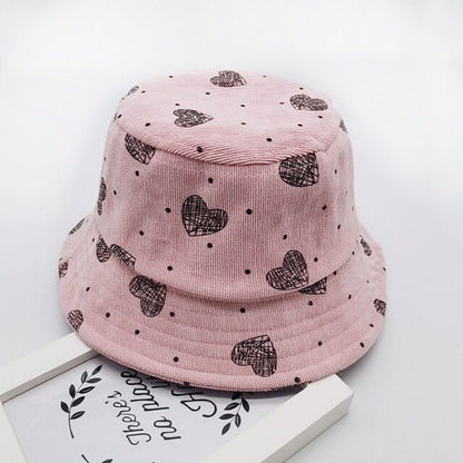 Uroczy kapelusz niemowlęcy w kropeczki i serduszka Różowa w serduszka